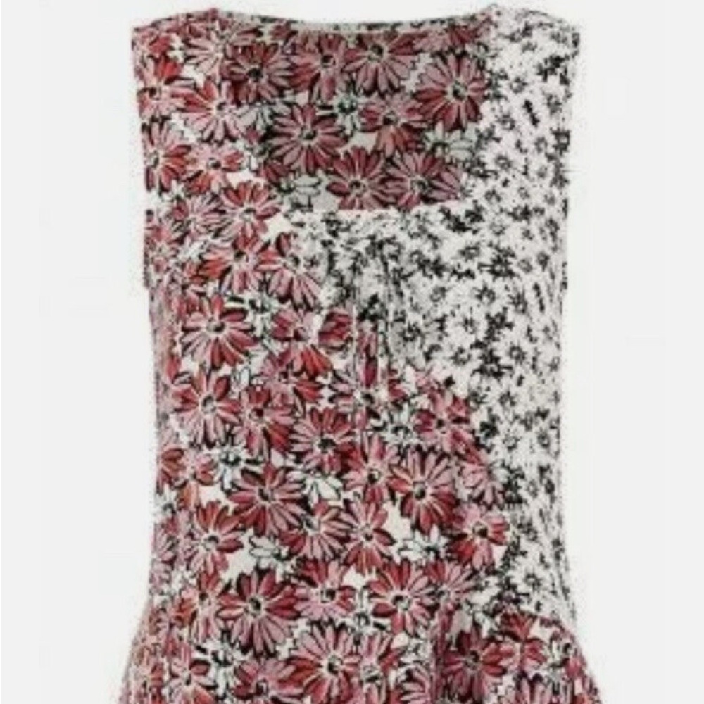 CAbi Seraphina Multi Colored Ditsy Floral Layering Top Medium